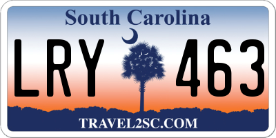 SC license plate LRY463