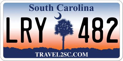 SC license plate LRY482