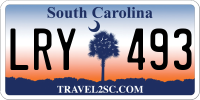 SC license plate LRY493