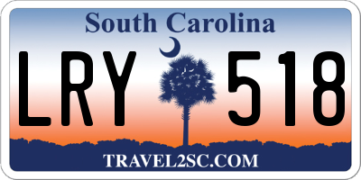 SC license plate LRY518