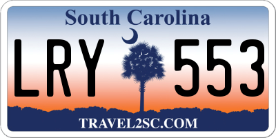 SC license plate LRY553