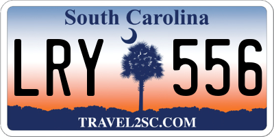 SC license plate LRY556