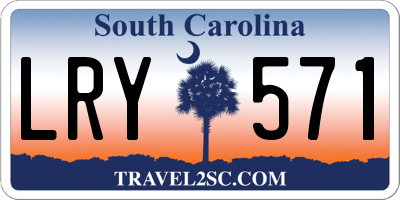 SC license plate LRY571