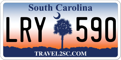 SC license plate LRY590