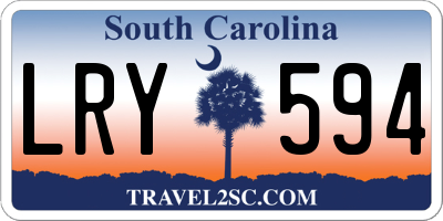 SC license plate LRY594