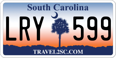 SC license plate LRY599
