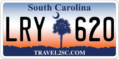 SC license plate LRY620