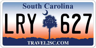 SC license plate LRY627