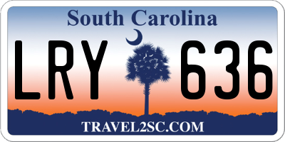 SC license plate LRY636