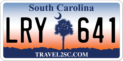 SC license plate LRY641