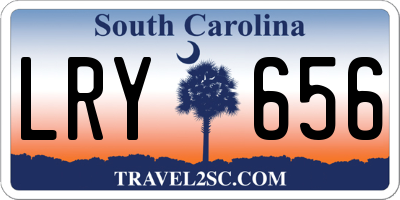 SC license plate LRY656