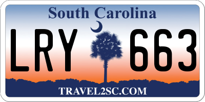 SC license plate LRY663