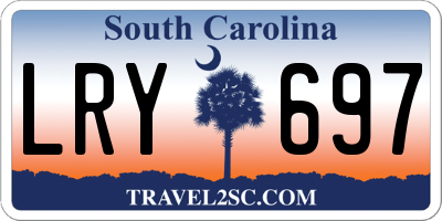SC license plate LRY697