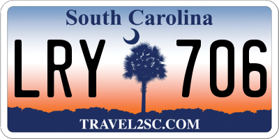 SC license plate LRY706