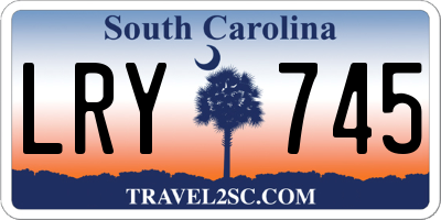 SC license plate LRY745