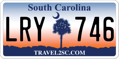SC license plate LRY746