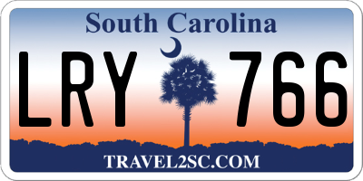 SC license plate LRY766