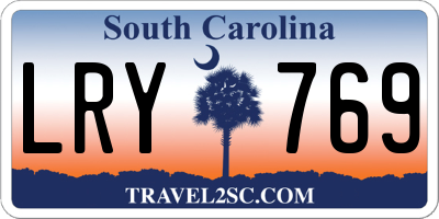 SC license plate LRY769
