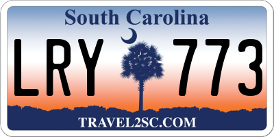 SC license plate LRY773