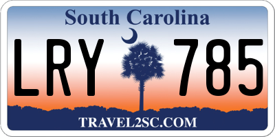 SC license plate LRY785