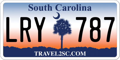 SC license plate LRY787