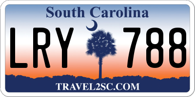 SC license plate LRY788