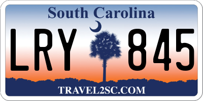 SC license plate LRY845