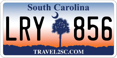 SC license plate LRY856