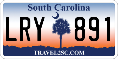 SC license plate LRY891