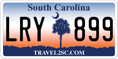 SC license plate LRY899
