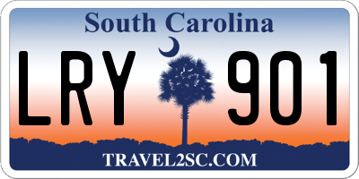 SC license plate LRY901