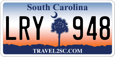 SC license plate LRY948