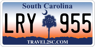 SC license plate LRY955