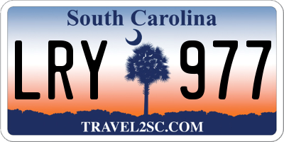 SC license plate LRY977