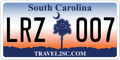 SC license plate LRZ007