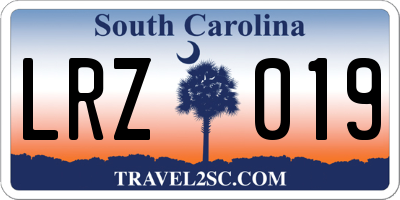 SC license plate LRZ019