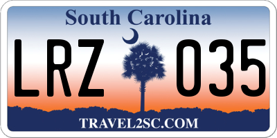 SC license plate LRZ035