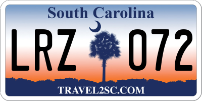 SC license plate LRZ072