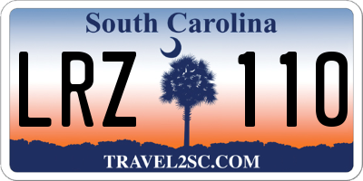 SC license plate LRZ110