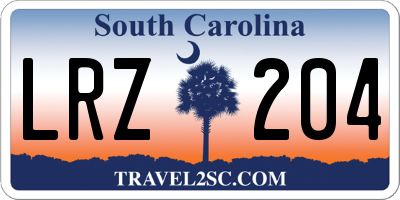 SC license plate LRZ204