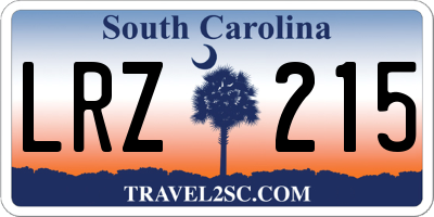 SC license plate LRZ215