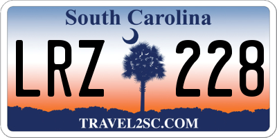 SC license plate LRZ228