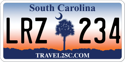 SC license plate LRZ234