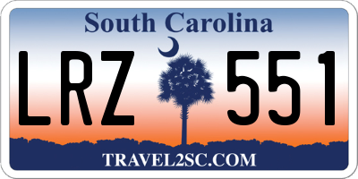 SC license plate LRZ551