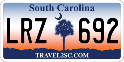 SC license plate LRZ692