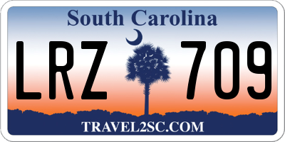 SC license plate LRZ709