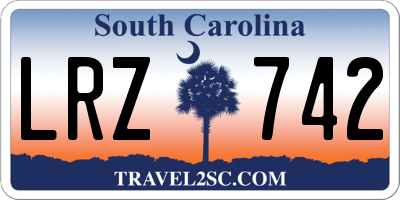 SC license plate LRZ742