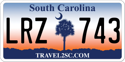 SC license plate LRZ743