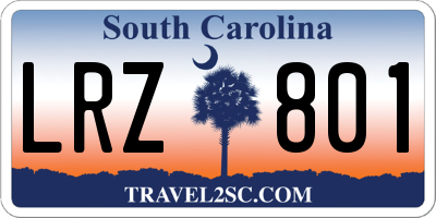 SC license plate LRZ801