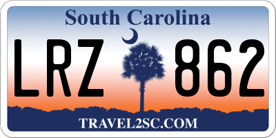 SC license plate LRZ862